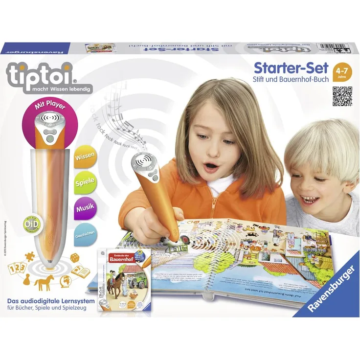 Ravensburger 00507 Lernspiel tiptoi StarterSet mit Stift und Buch
