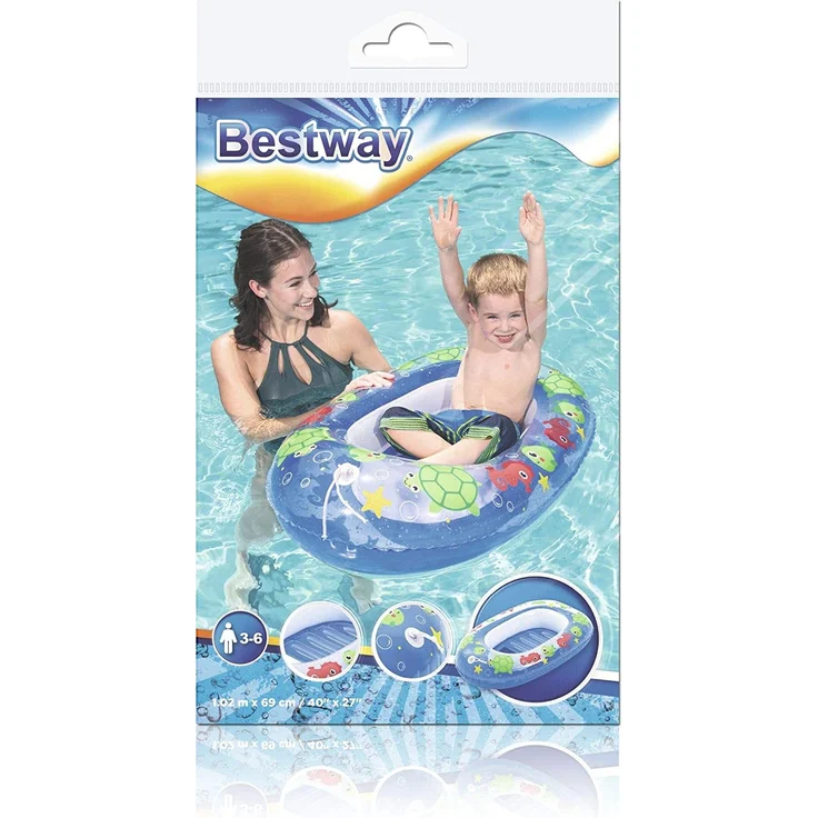 Bestway aufblasbares Schlauchboot für Kinder Kiddie Raft, 102 x 69 cm, 1 Stück, Artikel sortiert – Bild 3