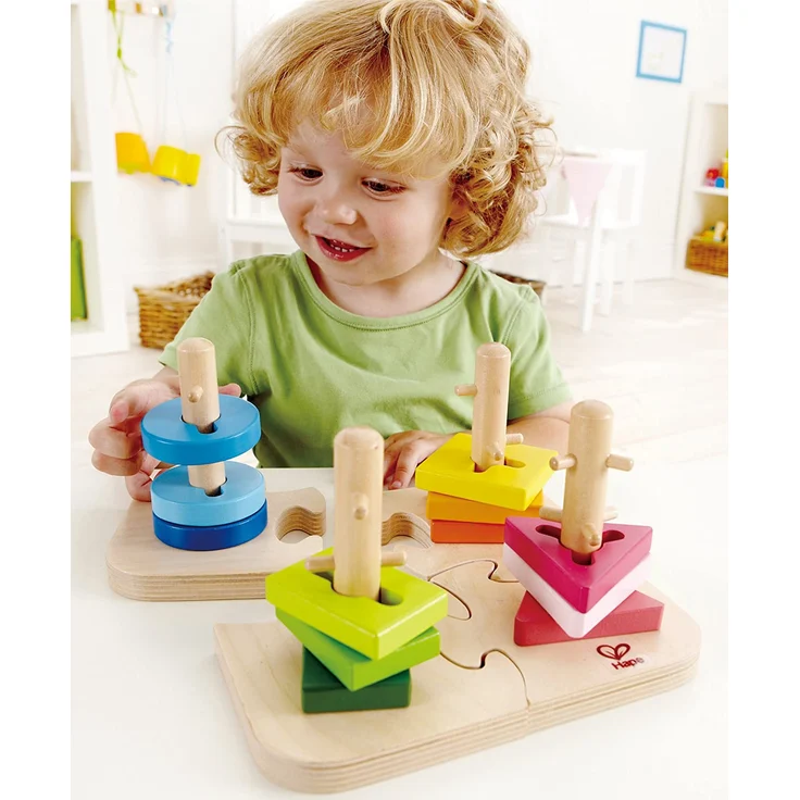 Hape E0411 - Kreatives Steckpuzzle, Motorikspielzeug, aus Holz, ab 18 Monate - Preisvergleich – Bild 5