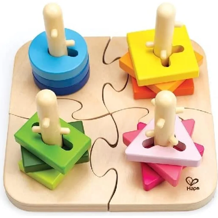 Hape E0411 - Kreatives Steckpuzzle, Motorikspielzeug, aus Holz, ab 18 Monate - Preisvergleich – Bild 8