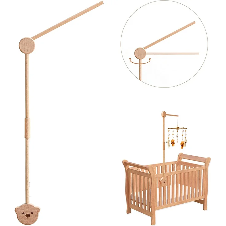 Promise Babe Baby Mobile Halterung Holz Bär für Babyett, Kinderzimmer Wickeltisch Laufstall DIY Flexible Baby Mobile Halter Gestell Stange Mobile Befestigung Aufhängung Spieluhr Windspiele Bettglocke – Bild 5