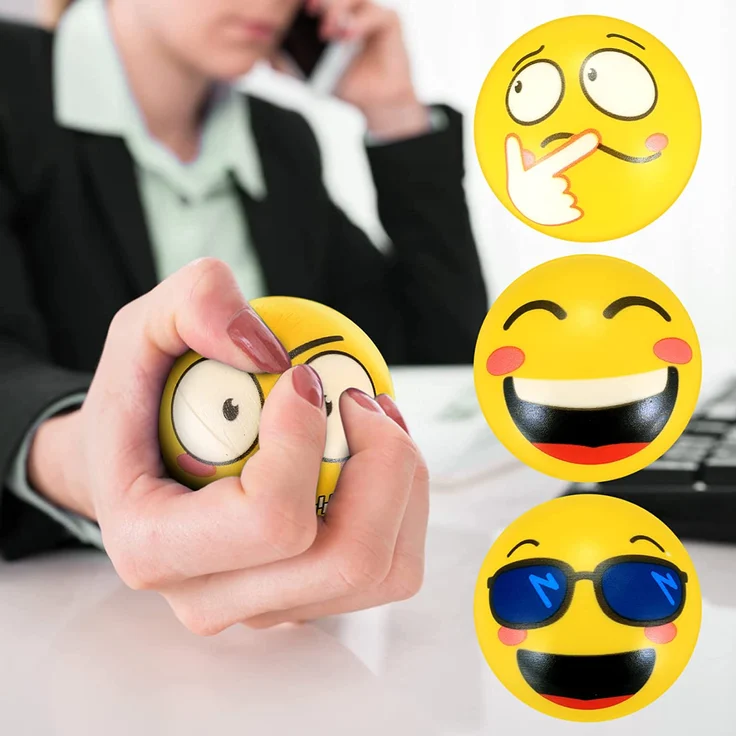 18 Stücke Stressball, Anti Stress Spielzeug Bälle, Antistressbälle für Kinder Erwachsene Mitgebsel Gastgeschenke Kindergeburtstag Weihnachten – Bild 5