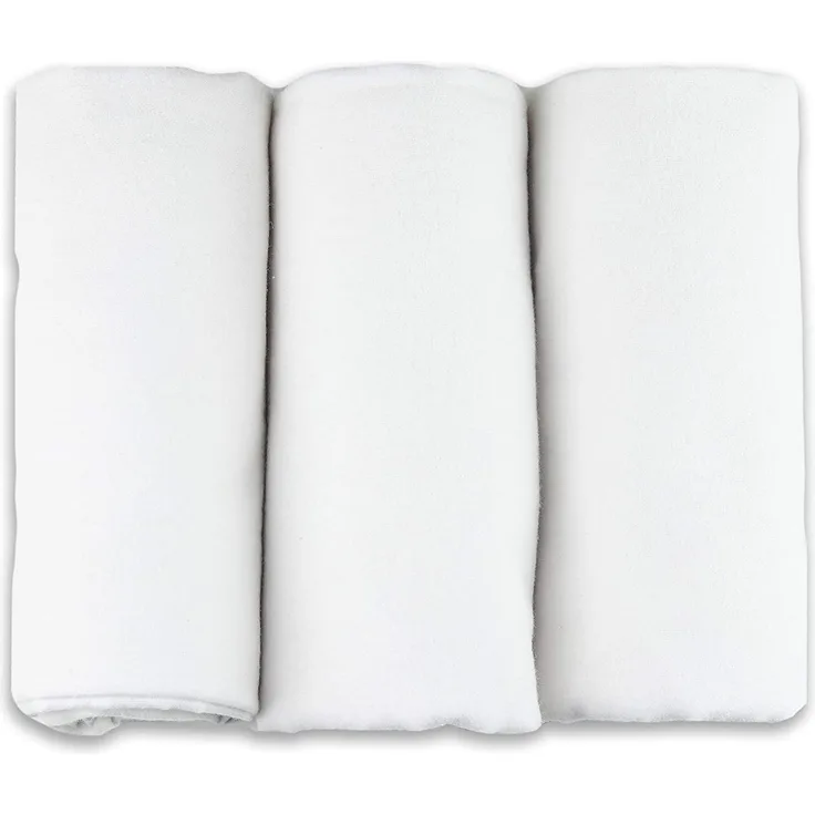 Spucktücher Baby - Moltontücher - 3er Pack - 80x80cm – Spucktuch – 100% Baumwolle Flanell Weiss,Bunt- hergestellt nach Ökotex Standard 100– Moltontuch Unisex– Spucktücher für Jungen oder Mädchen