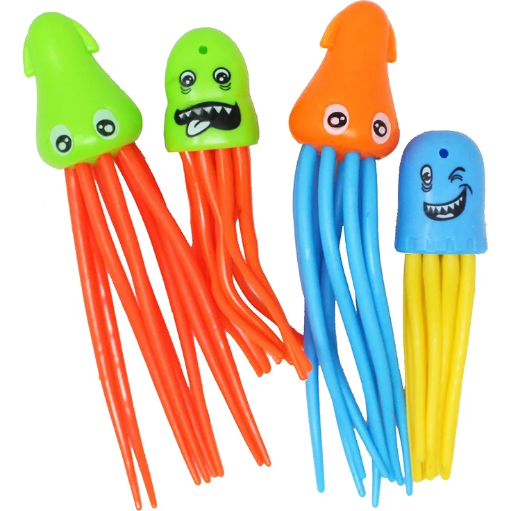 JOYIN 30 Stück Tauchen Spielzeug Unterwasser, Kinder Tauchspielzeug Set: 5 Tauchstäbe, 6 Tauchringe, 5 Piratenschätze, 4 Toypedo Banditen, 3 Algenspielzeug, 3 Fischspielzeug, 4 Krake – Bild 5