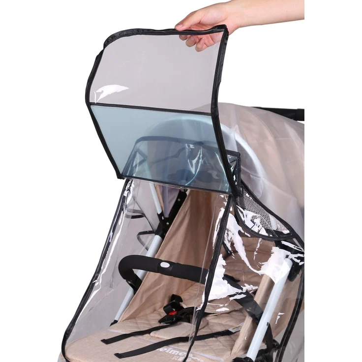 bemece Universal Regenschutz für Kinderwagen, Regenverdeck für buggy, Bequemes Zugangsfenster, Gute Luftzirkulation, Schadstofffrei – Bild 2