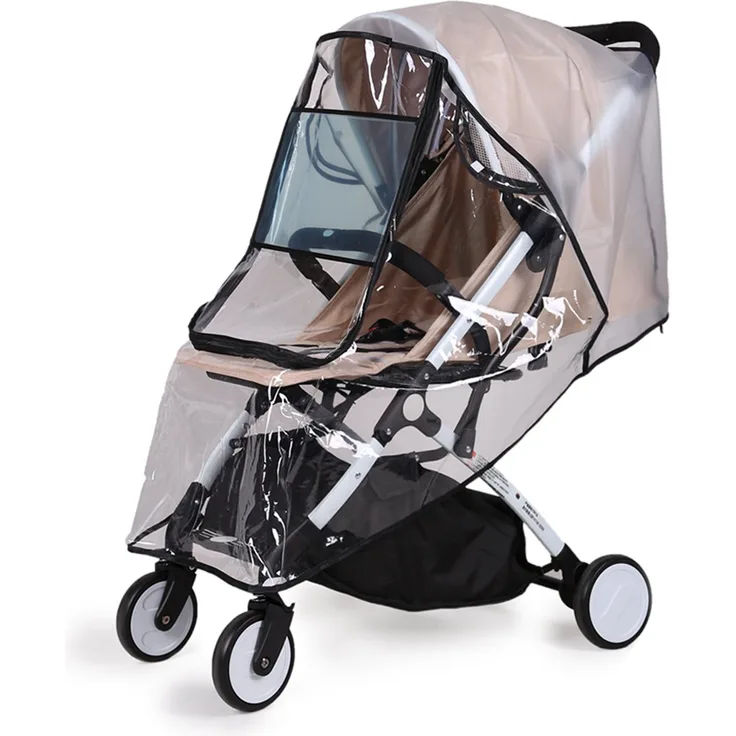 bemece Universal Regenschutz für Kinderwagen, Regenverdeck für buggy, Bequemes Zugangsfenster, Gute Luftzirkulation, Schadstofffrei