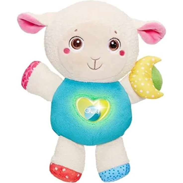 Chicco 00007939000000 Lämmchen Mit Melodien Und Nachtlicht First Love, mehrfarbig