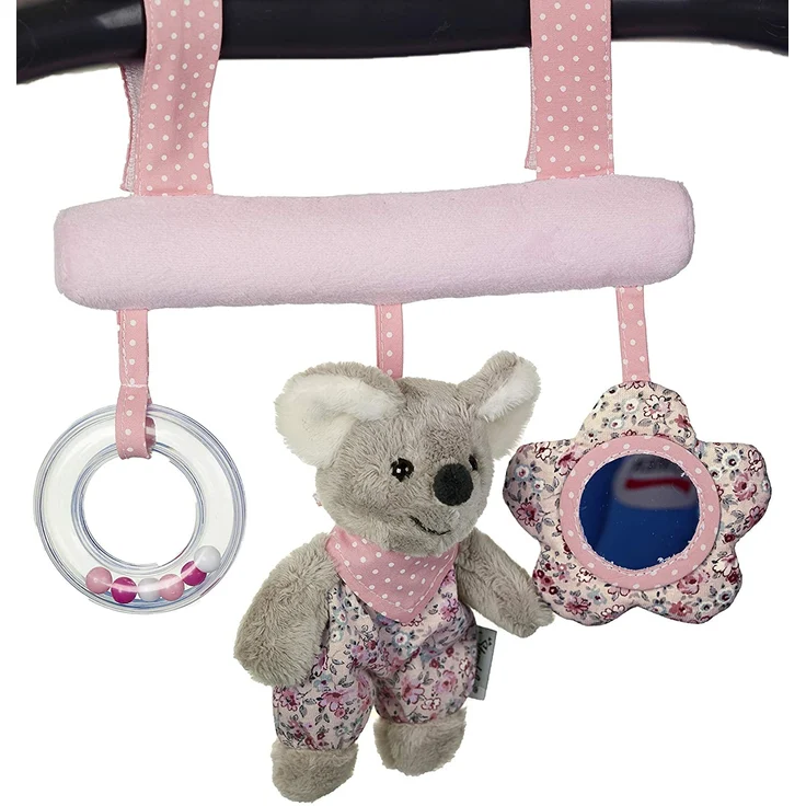 Sterntaler Spielzeug zum Aufhängen mit Klettverschluss, Maus Mabel, Inklusive Rassel, Alter: Für Babys ab der Geburt, Rosa/Mehrfarbig – Bild 3
