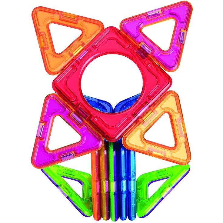 MAGFORMERS 715015 Basic 30 Magnetic Construction Set with Circle Pieces Basisset Plus, 30dlg, Blue, Red, Orange, Green, Purple – Bild 8