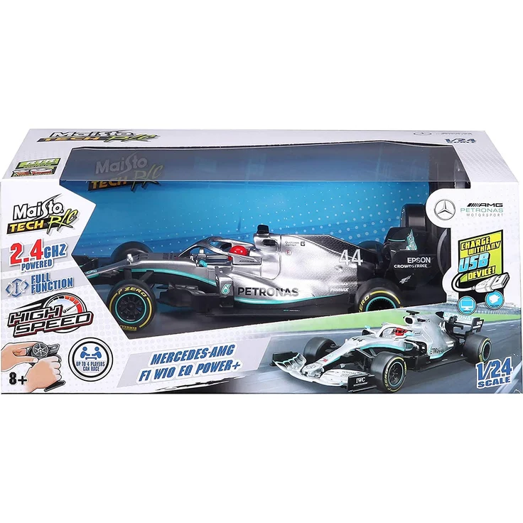 MAISTO TECH 1:24 RC car model F1 Mercedes AMG W10 82352 – Bild 4