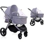 LEADSTAR Universal Insektenschutz Mückennetz Moskitonetz Fliegennetz mit Gummizug für Kinderwagen Buggy Baby Bett Reisebett, Weiß