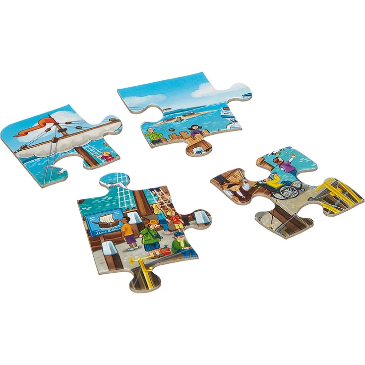 Ravensburger Kinderpuzzle 06152 - Ein Tag am Hafen - Rahmenpuzzle – Bild 3