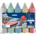 Stylex Straßenkreide, XXL, 5 Stangen, 5 Farben