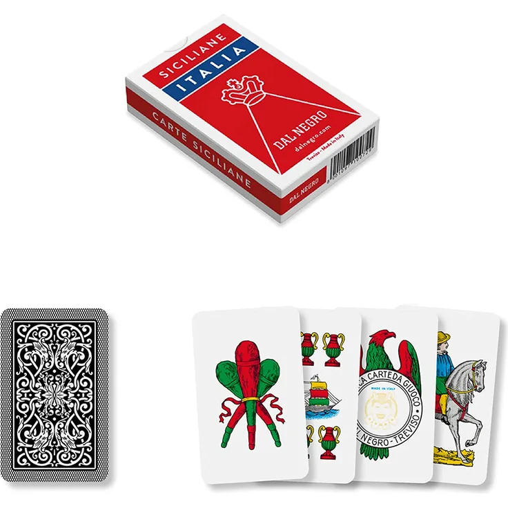 Dal Negro spielkarten Siciliane82 mm Karton rot 40-teilig