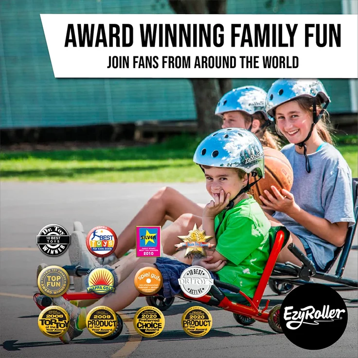 EzyRoller Drifter Pro X Trike für Jugendliche und Kinder ab 10 Jahre und Erwachsene Dreirad Drifttrike Dreiradscooter schwarz – Bild 6