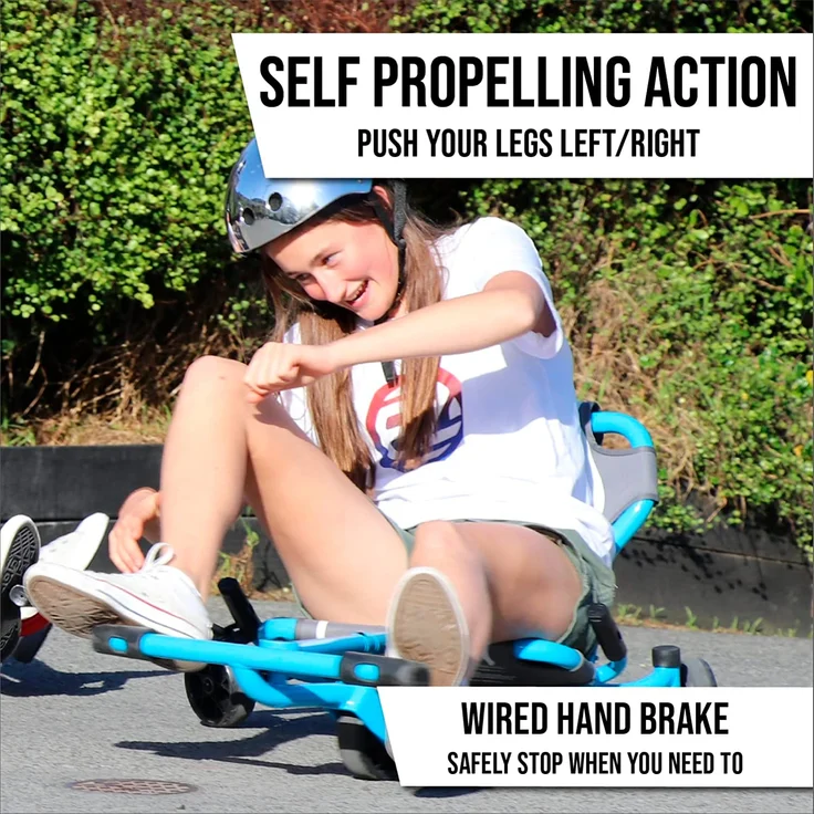 EzyRoller Drifter Pro X Trike für Jugendliche und Kinder ab 10 Jahre und Erwachsene Dreirad Drifttrike Dreiradscooter schwarz – Bild 4