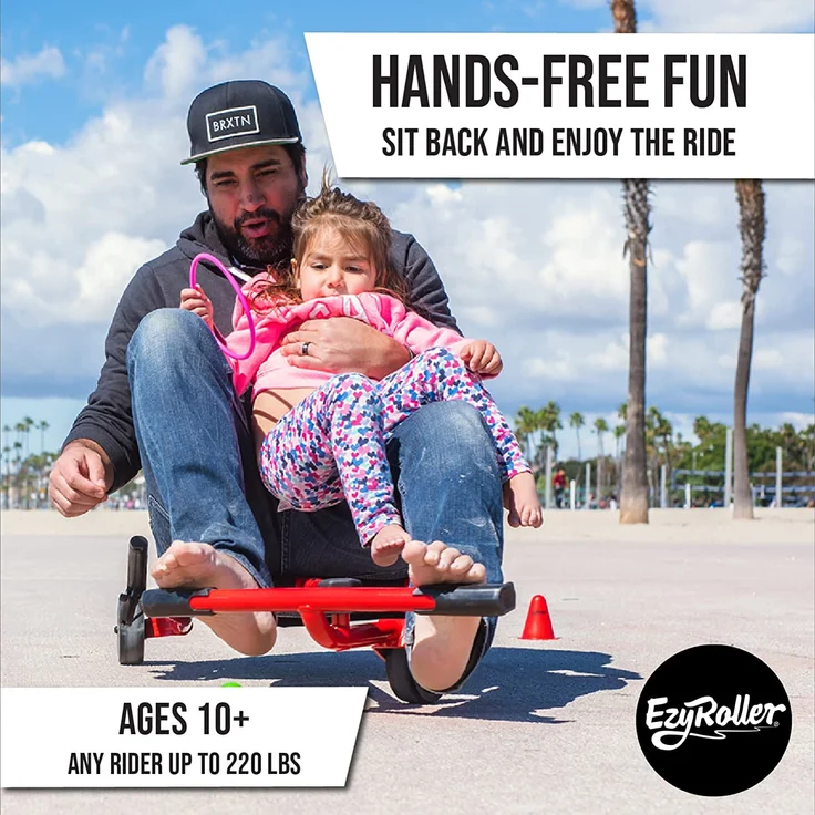 EzyRoller Drifter Pro X Trike für Jugendliche und Kinder ab 10 Jahre und Erwachsene Dreirad Drifttrike Dreiradscooter schwarz – Bild 2