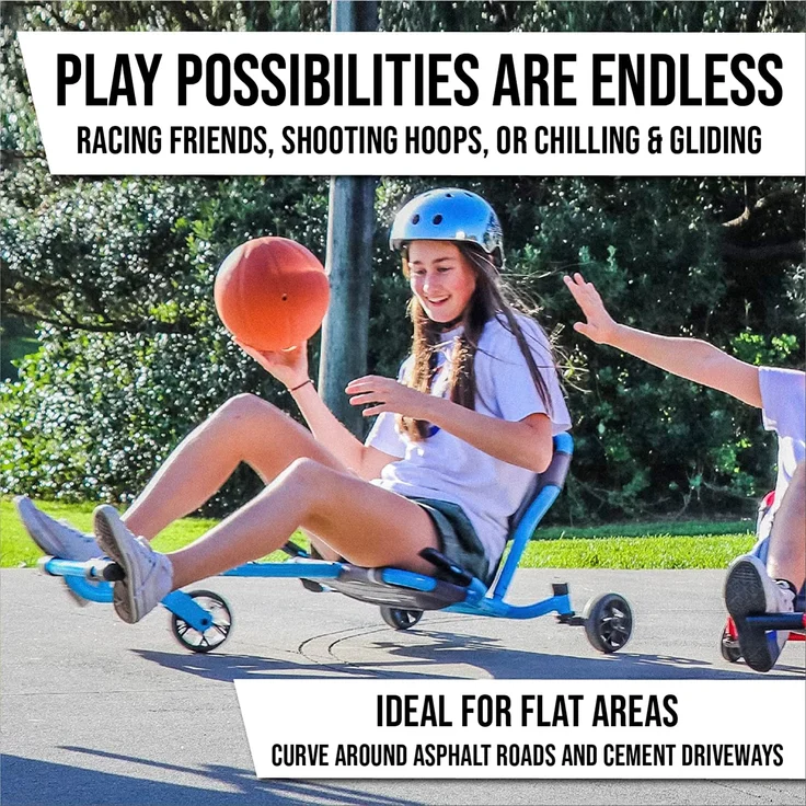 EzyRoller Drifter Pro X Trike für Jugendliche und Kinder ab 10 Jahre und Erwachsene Dreirad Drifttrike Dreiradscooter schwarz – Bild 5