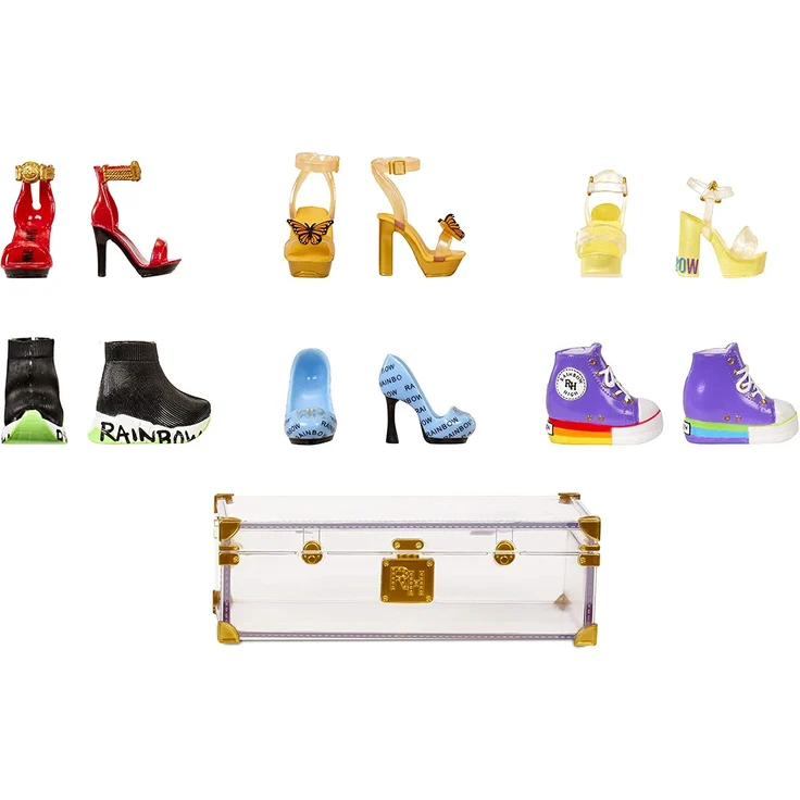 MGA Entertainment 'Rainbow High Deluxe Fashion Closet', tragbarer transparenter Acryl-Spielzeugschrank mit 31 Modeteile, 41,8 x 35,2 x 26,5 cm, ab 6 Jahren - Preisvergleich – Bild 4