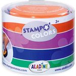 Aladine 85150 - Stampo Colors Karneval, 4 Stempelkissen, grün/blau/violett/orange