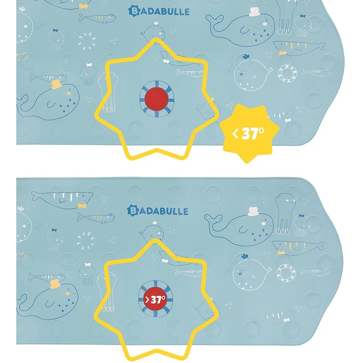Badabulle XXL Badematte Meerestiere für Kinder, 91 x 40 cm, rutschfest & mit Temperatursensor – Bild 3