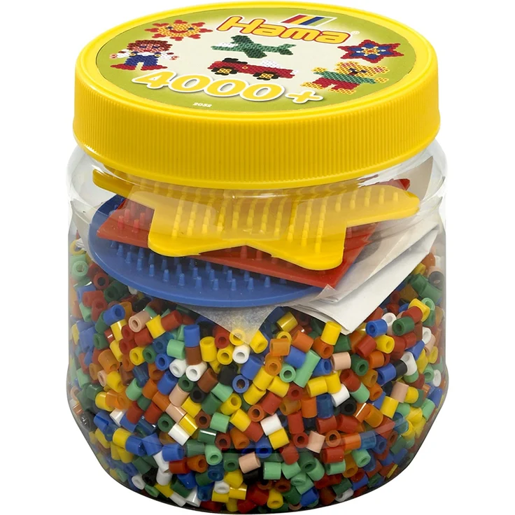 HAMA Dose gelb und farbige Platten 4000 Stück – Bild 6
