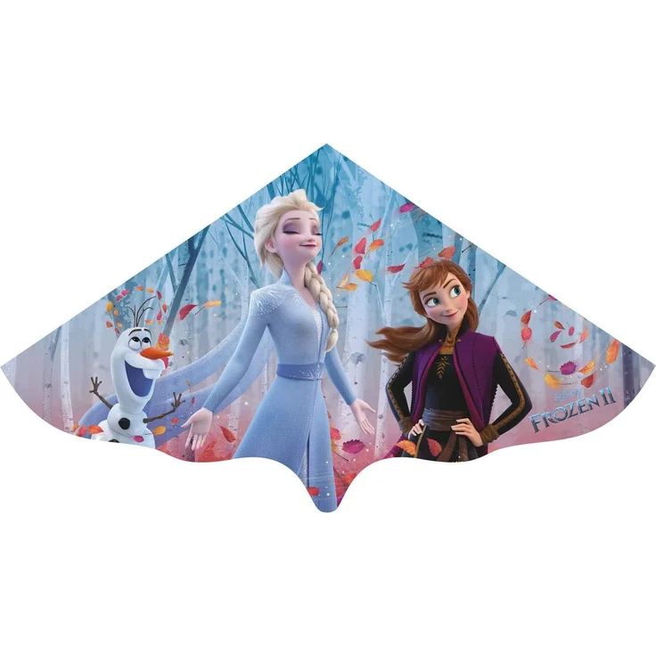 Paul Günther 1220 - Kinderdrachen mit Disneys Frozen Elsa Motiv, Einleinerdrachen aus robuster PE-Folie für Kinder ab 4 Jahre mit Wickelgriff und Schnur, ca. 115 x 63 cm groß – Bild 1