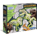 Clementoni Focus Archeogiocando T-Rex und Triceratops, Mehrfarbig