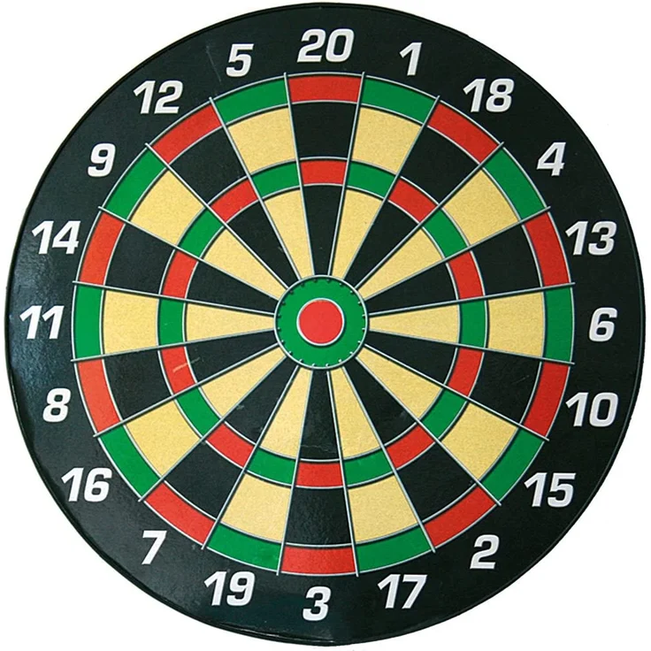 BULL'S Dartboard Magnetic, Schwarz/Gr&uumln/Rot/Beige, 40.5 x 1.5 cm – Bild 2