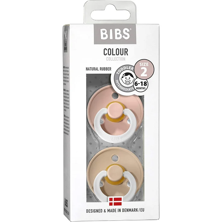 BiBs Retro Schnuller Glow Blush / Vanilla 6-18 Monate 2 Stück Rosa 2 – Bild 3