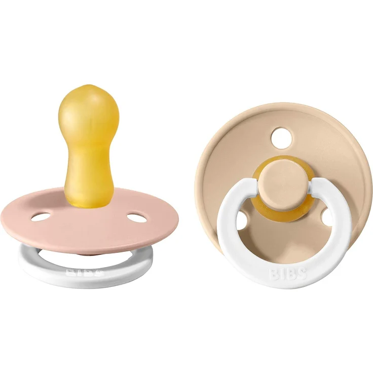 BiBs Retro Schnuller Glow Blush / Vanilla 6-18 Monate 2 Stück Rosa 2 – Bild 1