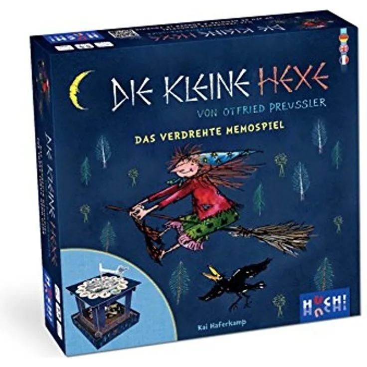 HUCH! 880406 Die kleine Hexe-Das verdrehte Memospiel mit Drehmechanismus