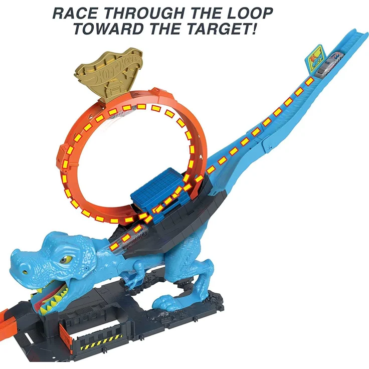 Mattel HKX42 Hot Wheels City T-Rex Chomp Down TVD – Bild 3