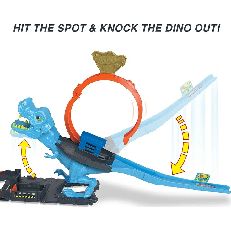 Mattel HKX42 Hot Wheels City T-Rex Chomp Down TVD – Bild 4