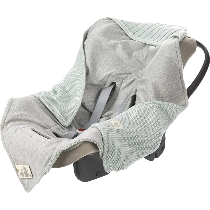 Lässig Decke für Babyschale light mint 85 x 85 cm – Bild 1