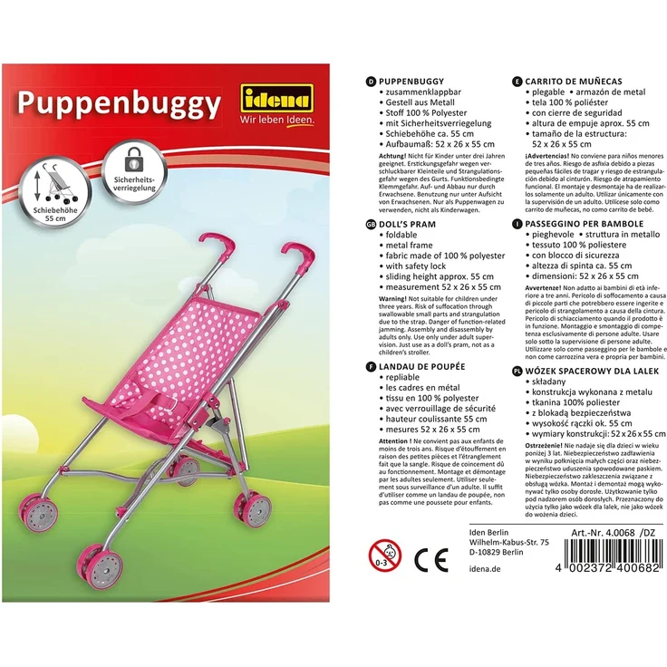 Idena Puppenbaggy pink – Bild 7