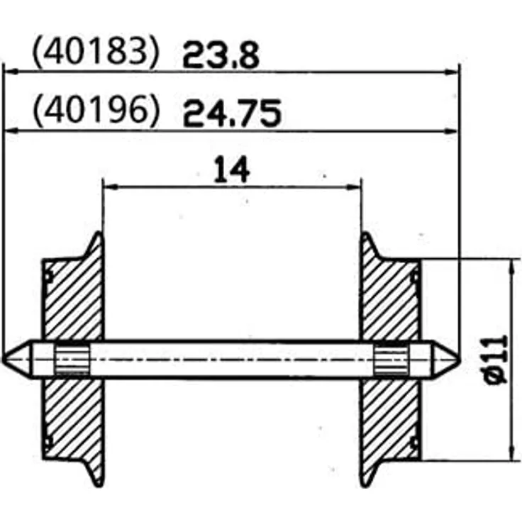 Roco 40196 H0 Radsatz AC 2 Stück