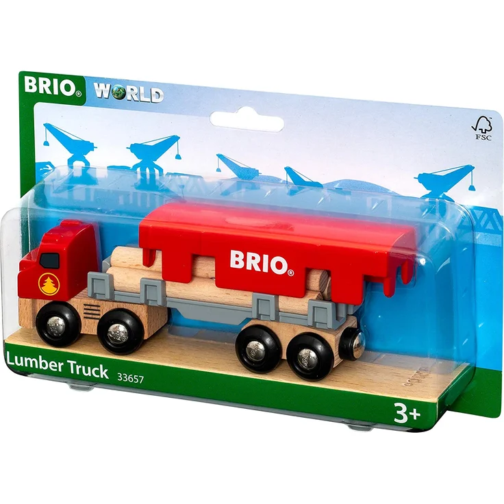 BRIO Bahn 33657 - Holztransporter mit Magnetladung – Bild 2