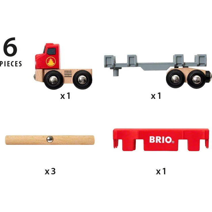 BRIO Bahn 33657 - Holztransporter mit Magnetladung – Bild 7