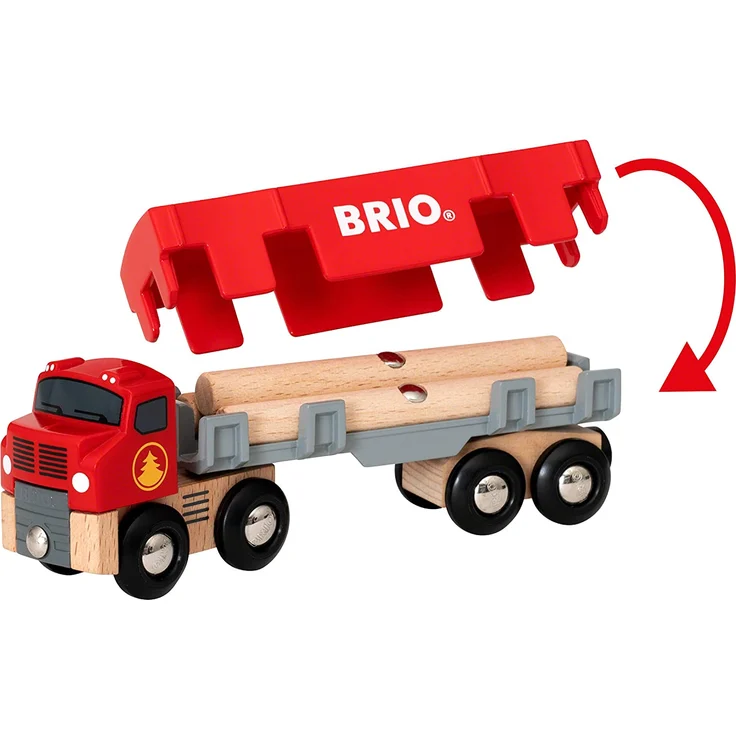 BRIO Bahn 33657 - Holztransporter mit Magnetladung – Bild 5