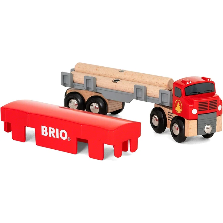 BRIO Bahn 33657 - Holztransporter mit Magnetladung – Bild 3