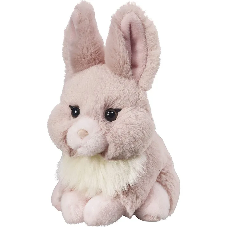 Bauer Spielwaren "Deine Tiere mit Herz" Hase sitzend: Kleines Kuscheltier zum Kuscheln und Liebhaben, ideal als Geschenk, 15 cm, pink (12533)