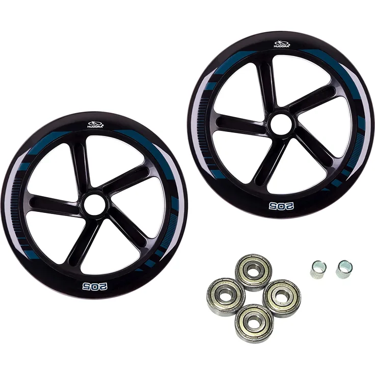 HUDORA 14784 Set-Scooter Ersatzrad Big Wheel 205-Scooter Ersatzrollen, schwarz, 205