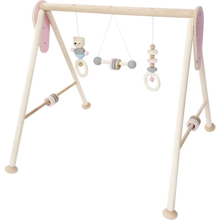 Hess Holzspielzeug 13382 - Babyspielgerät aus Holz, nature rosa, ca. 60 x 55 x 55 cm