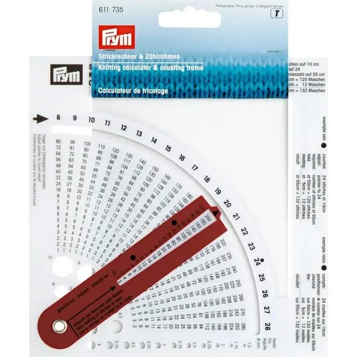 Prym Zählrahmen Kunststoff Strickrechner, weißviolett, One Size