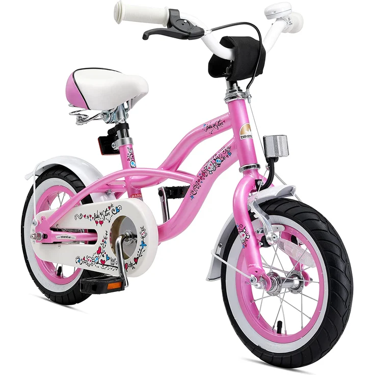 Bikestar Cruiser Kinderfahrrad 12 Zoll - Pink – Bild 1