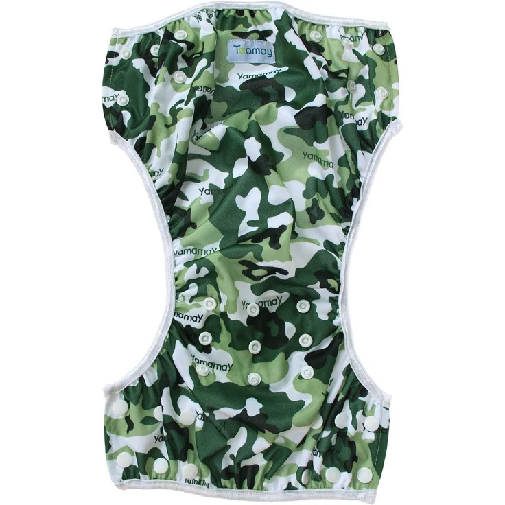 Teamoy 2-teilig Baby Schwimmhose Badewindelhose Badehose (Camouflage+ Bees) – Bild 2