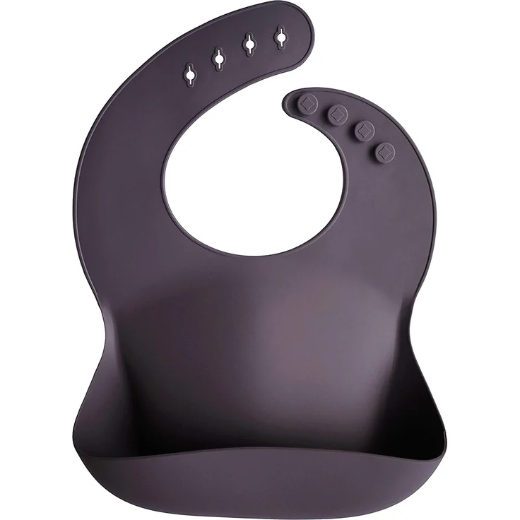 Mushie Silikon-Lätzchen Sparrow Violett – Bild 1