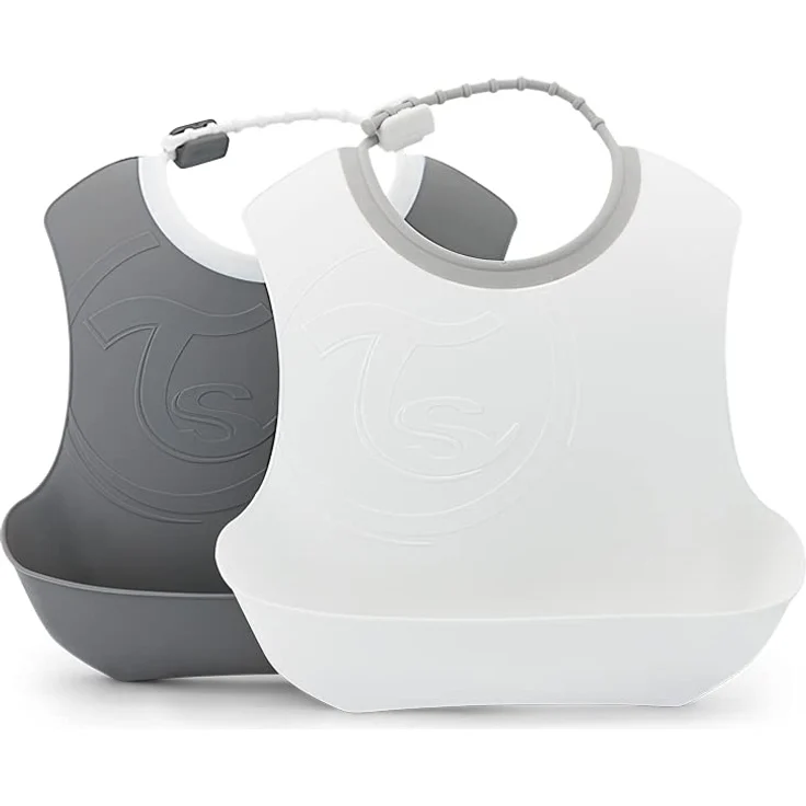 Twistshake Auffanglätzchen, 2 Stück, Grey White – Bild 1