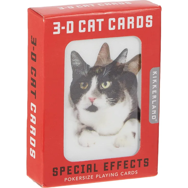 Kikkerland GG65 Cats 3D Playing Cards